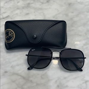 Matte Black Square Aviators